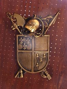 gold knight emblem wall ornament