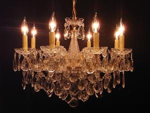 Czechoslovak glass Maria Theresa chandelier 8灯