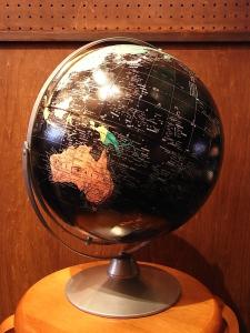 REPLOGLE 12 INCH black ocean globe