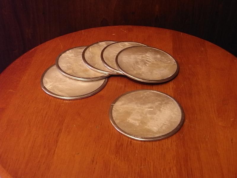 Italian silver shell coaster