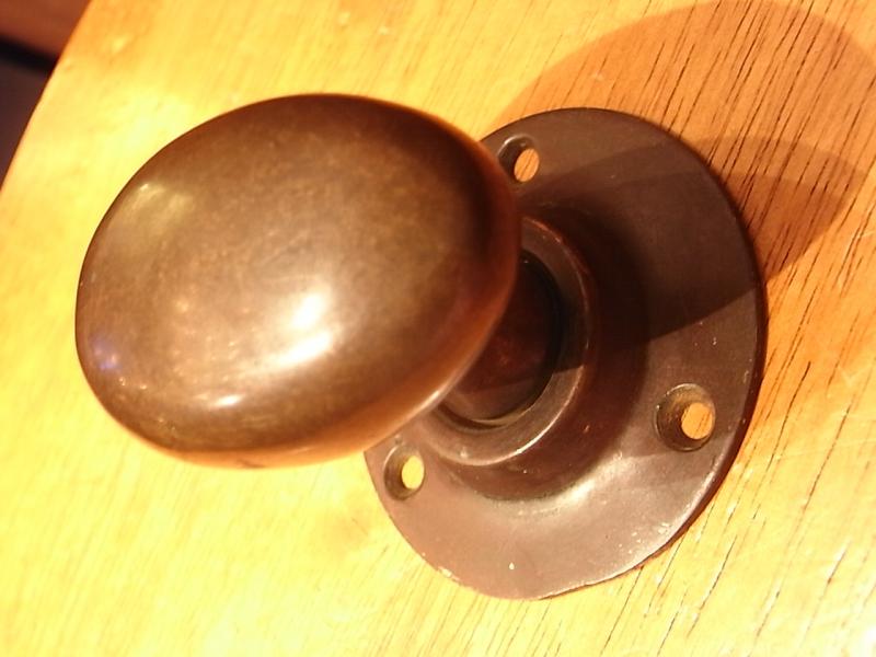 Italian brass oval door knob