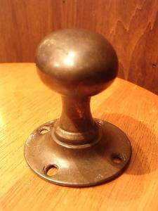 Italian brass oval door knob