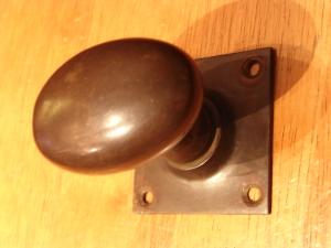 Italian brass oval door knob