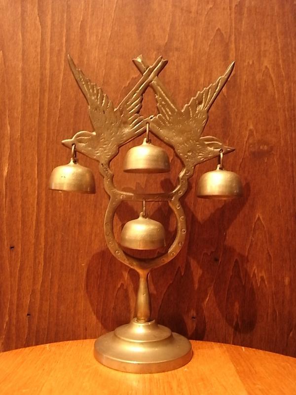 brass bird bell tree stand