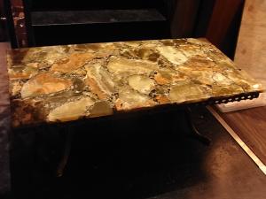 Italian brass & marble table