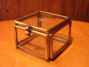 Italian brass & glass display case