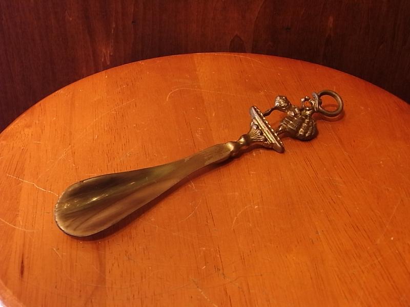 Italian brass shoehorn