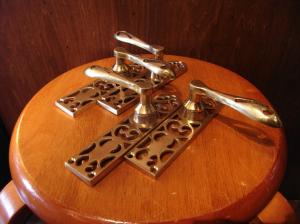 Italian brass door lever handle SET