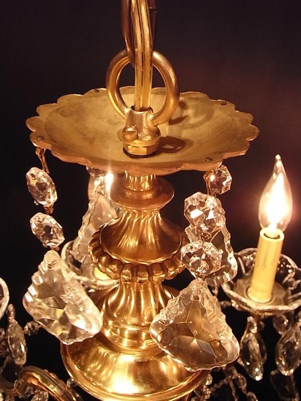 フランス製真鍮シャンデリア（クリスタルガラスビーズシャンデリア）インテリア照明　LCH 1176（5）