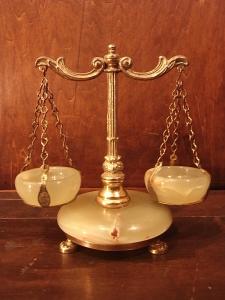 Italian brass & marble balance