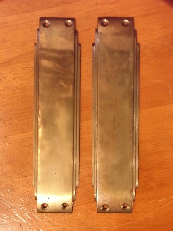 Italian brass DECO door finger plate