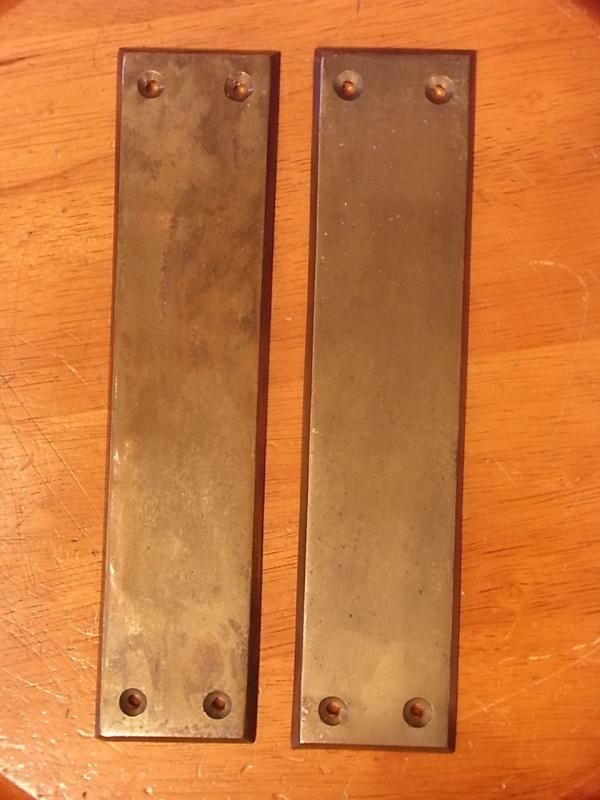 Italian brass door finger plate