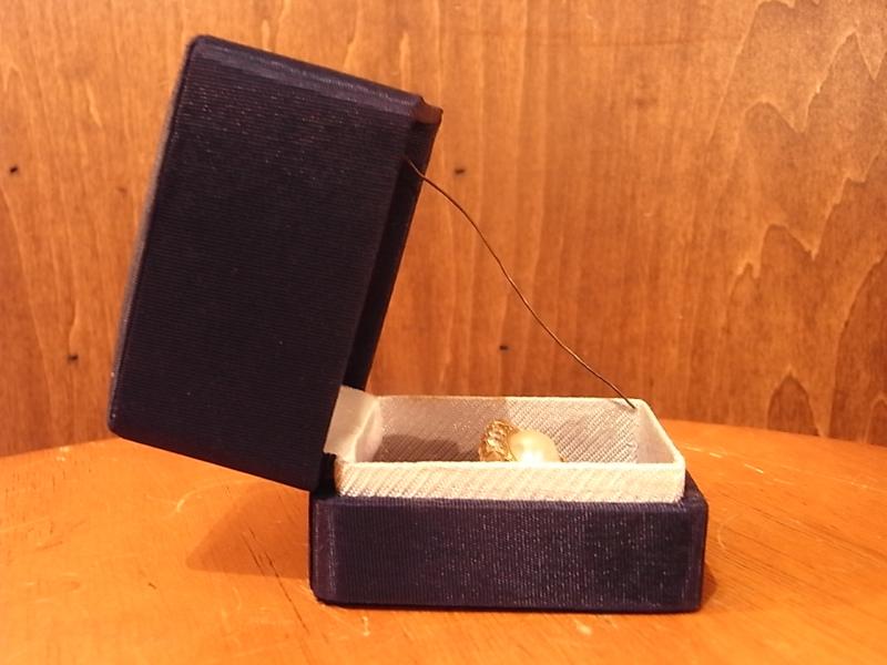 イタリア製紺宝石箱、レトロジュエリーケース、リングディスプレイ、リングケース　BCM 0231（3）