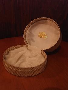 Italian white velvet jewelry display case