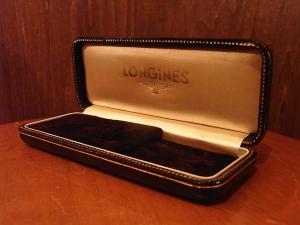 Italian LONGINES leather & velvet jewelry display case