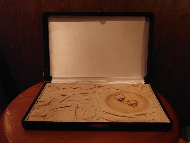 イタリア製ベルベット宝石箱、アンティークジュエリーケース、宝石 