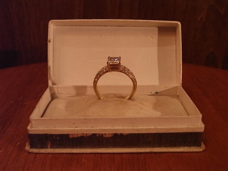 イギリス製ベルベット宝石箱、アンティークジュエリーケース、宝石ディスプレイ、リングケース　LCM 6295（3）