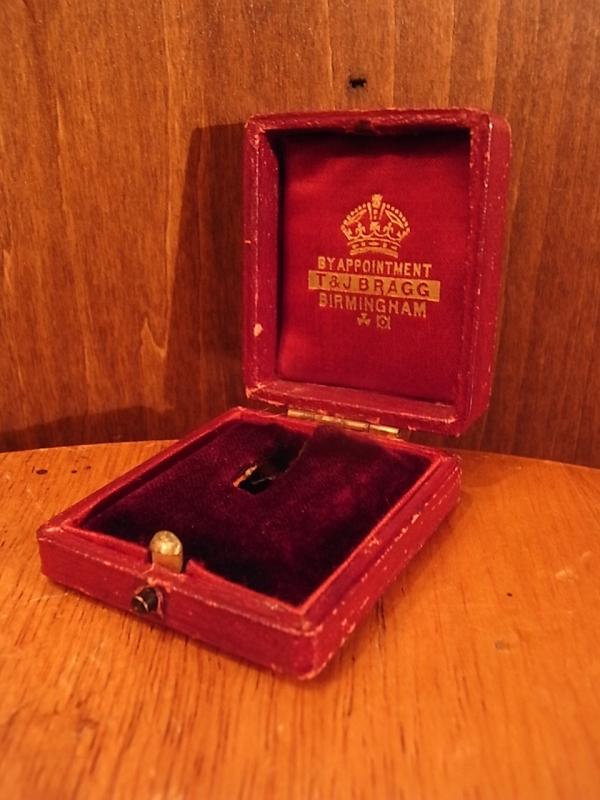 English red velvet jewelry display case
