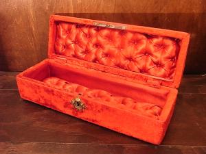 French red velvet jewelry display box