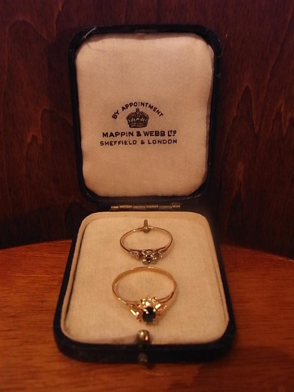 イギリス製紺色ジュエリーケース、ブルーベルベット宝石箱、ベッチンジュエリーディスプレイ　LCM 6537（3）
