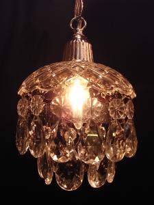 Czechoslovak glass shade drop chandelier 1灯