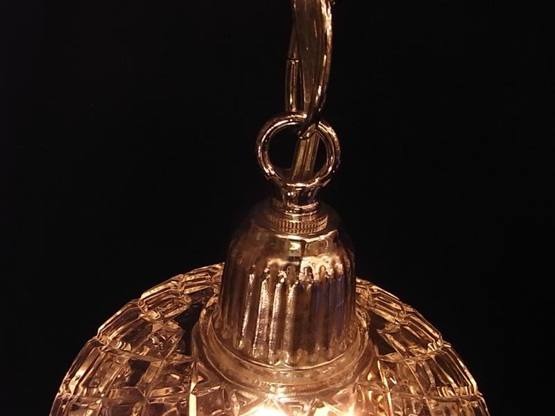 シルバー色パーツガラスシェードシャンデリア、小型インテリア照明、玄関照明、ペンダント照明　LCH 1178（4）