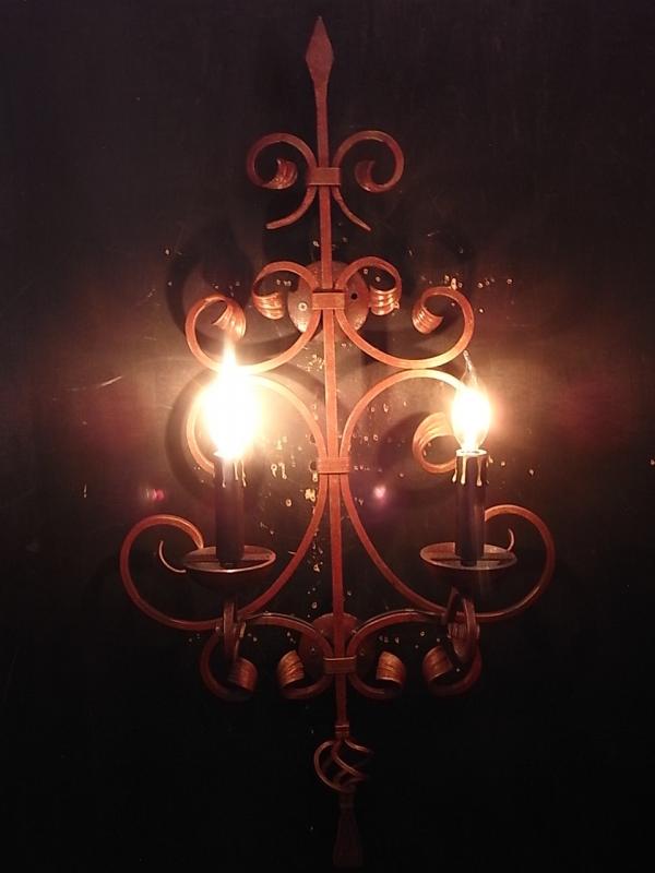 German iron scroll wall bracket 2灯(大型)