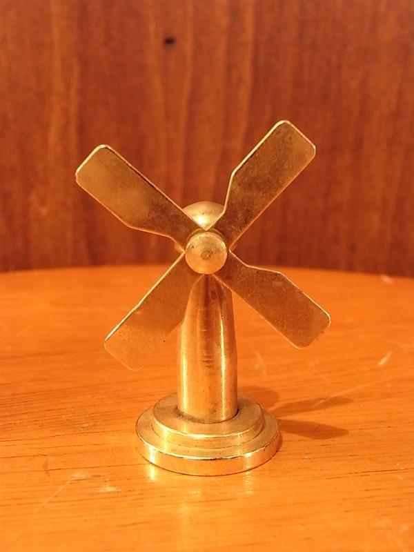 Italian mini brass windmill