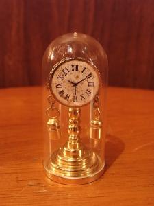 Italian mini brass table clock