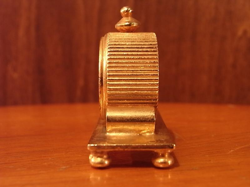 イタリア製真鍮テーブルクロック置物、ミニチュア置き時計、ドールハウス小物、テラリウムインテリア　LCM 6256（3）