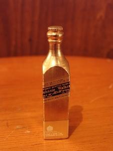 Italian mini brass Jonnie Waker bottle