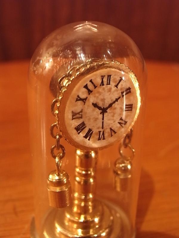 イタリア製真鍮テーブルクロック置物、ミニチュア置き時計、ドールハウス小物、テラリウムインテリア　LCM 6262（6）