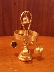 Italian mini brass bell tower &  cup