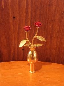 Italian mini brass flower &  base