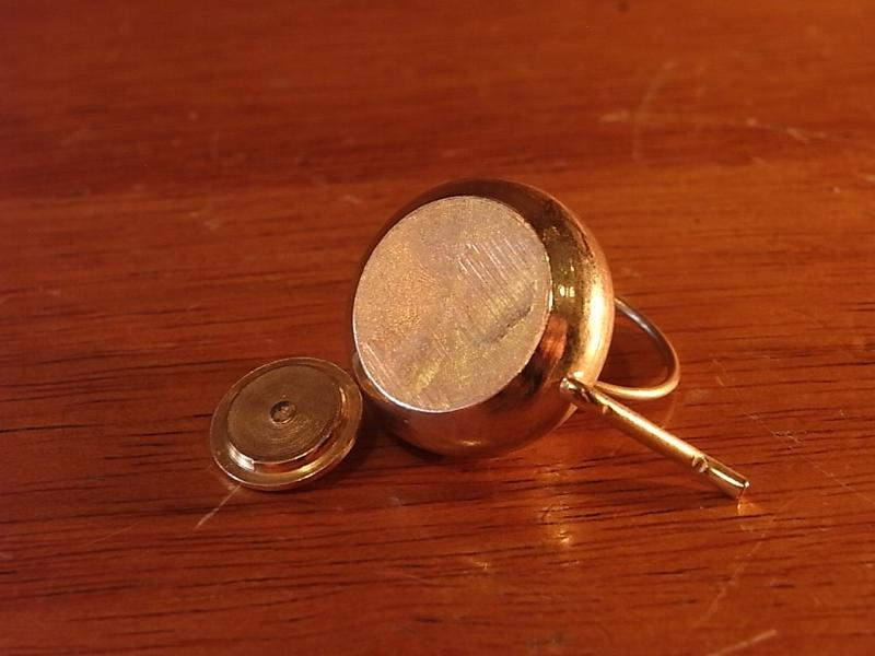 真鍮ヤカン置物、ミニチュアやかん、ドールハウス小物、テラリウム小物　LCM 6214（5）