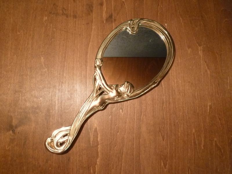 真鍮　手鏡　ミラー　イタリア　LFM 0223（1）