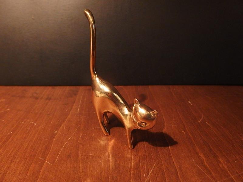 Brass Ring Holder Cat