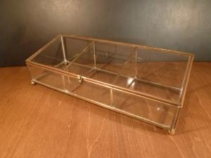 Italian glass & brass display case