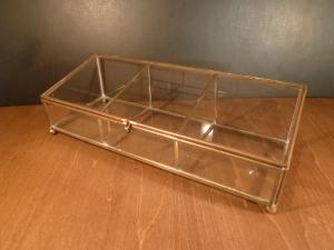 Italian glass & brass display case