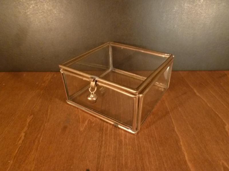 Italian glass & brass display case