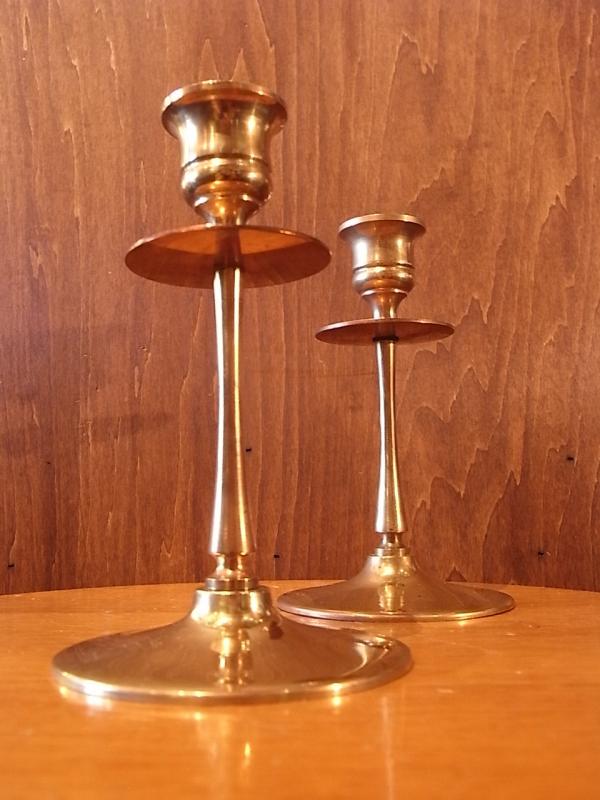 イタリア製真鍮アンティーク燭台、ブラスキャンドルホルダー、キャンドルスタンド、ロウソク立て　LCM 6713（5）