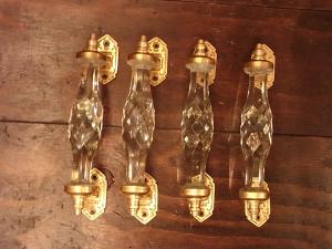 English glass & brass door handle