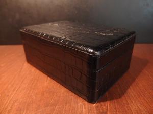 black leather FRANCK MULLER watch display case