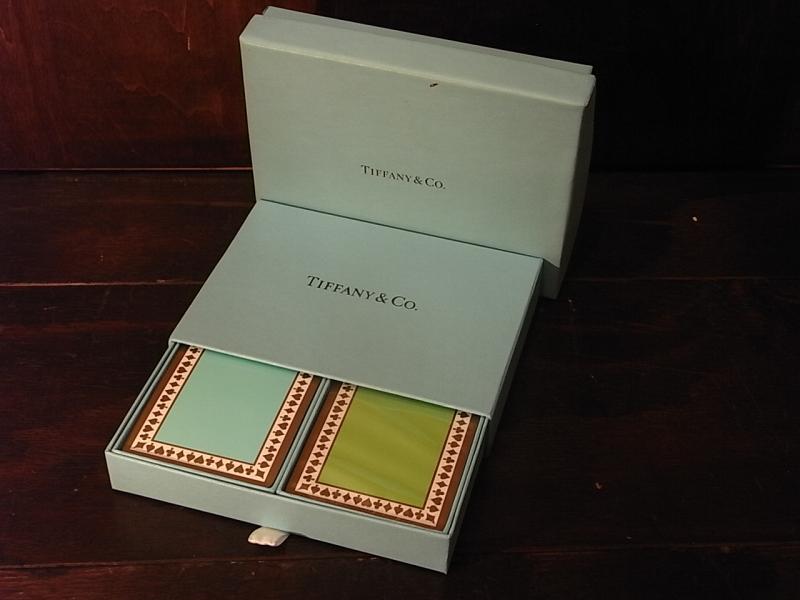 TIFFANY playing cards 2DECKS & BOX(黄緑色DECKは未開封)