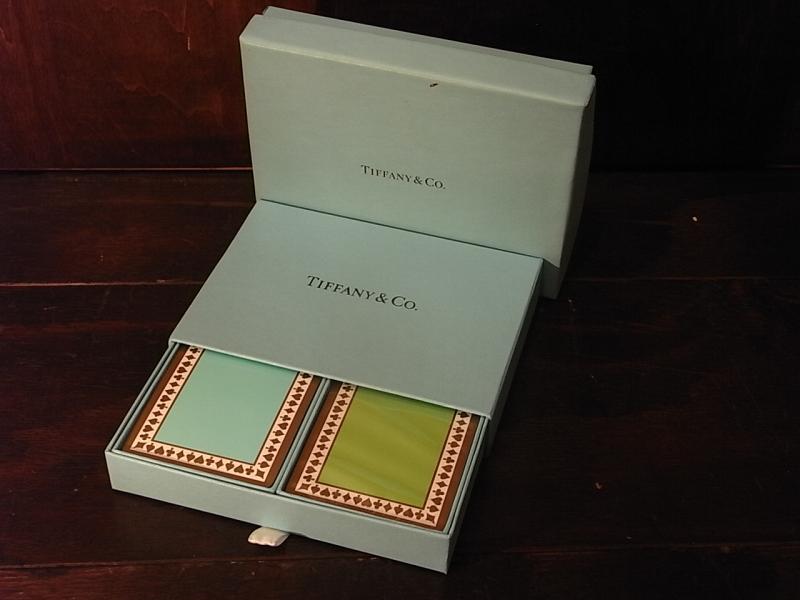 TIFFANY playing cards 2DECKS & BOX（黄緑色DECKは未開封）