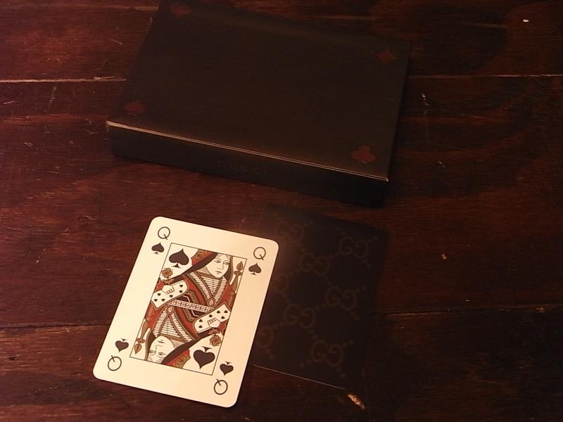 インテリア・ディスプレイ雑貨　トランプ　LCM 6494　GUCCI playing cards 2DECKS & case（2）