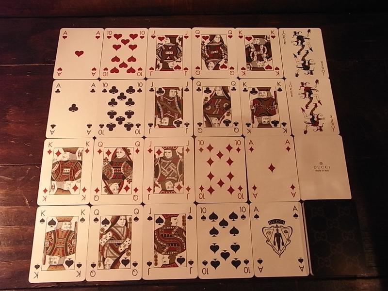 インテリア・ディスプレイ雑貨　トランプ　LCM 6494　GUCCI playing cards 2DECKS & case（4）