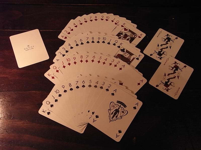 インテリア・ディスプレイ雑貨　トランプ　LCM 6494　GUCCI playing cards 2DECKS & case（5）