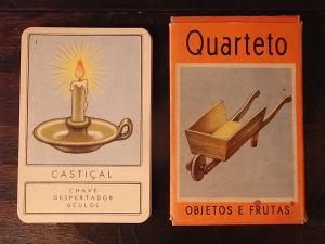 Quarteto OBJETOS E FRUTAS cards & case