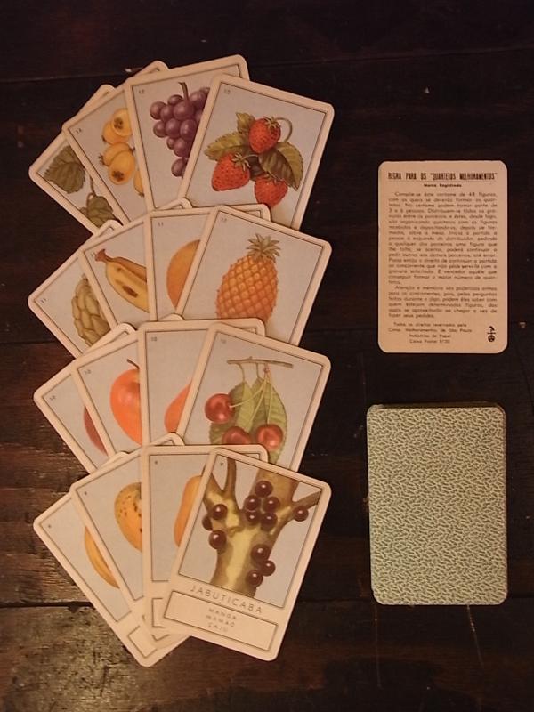 ポルトガル語フルーツカード、果物教材カード、ビンテージ絵柄カードセット　BCM 0095（5）
